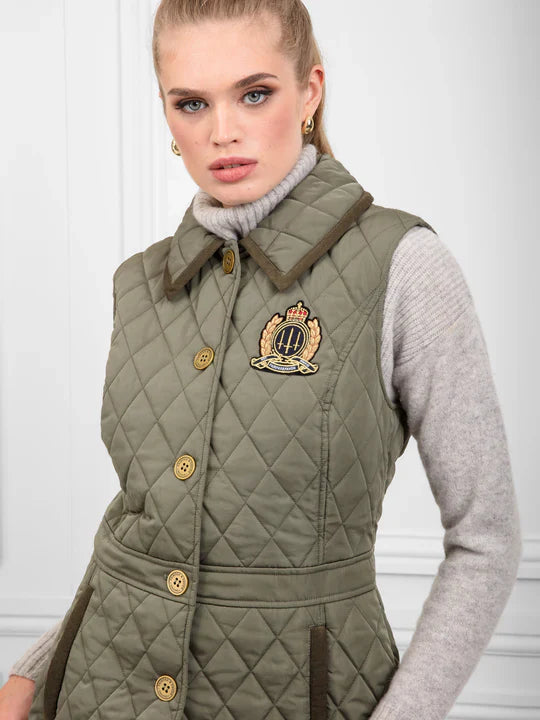 Bella quilted gilet - sage Gilets FAIRFAX & FAVOR