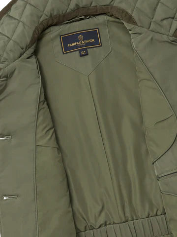 Bella quilted gilet - sage Gilets FAIRFAX & FAVOR