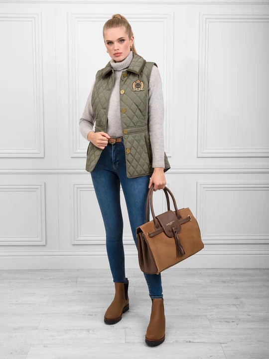 Bella quilted gilet - sage Gilets FAIRFAX & FAVOR