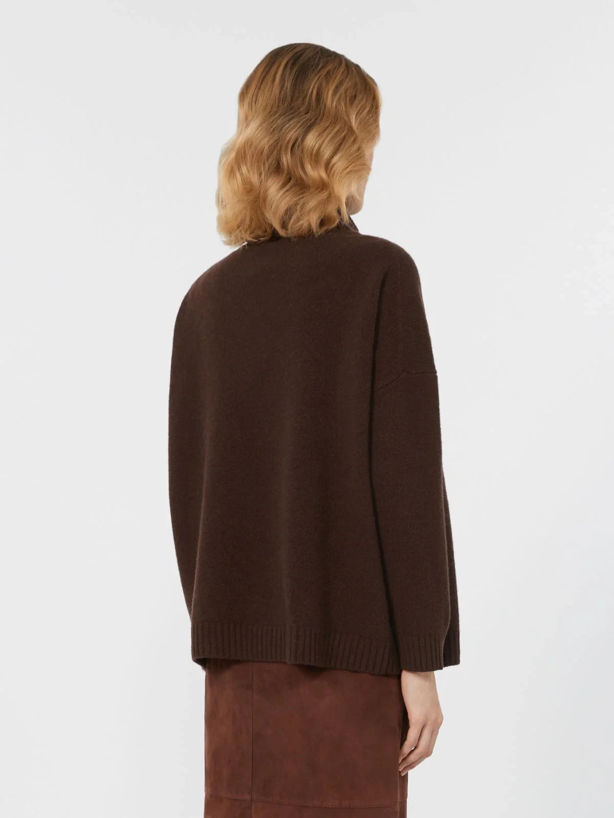 Borgia knitted turtle neck jumper - chocolate Sweater