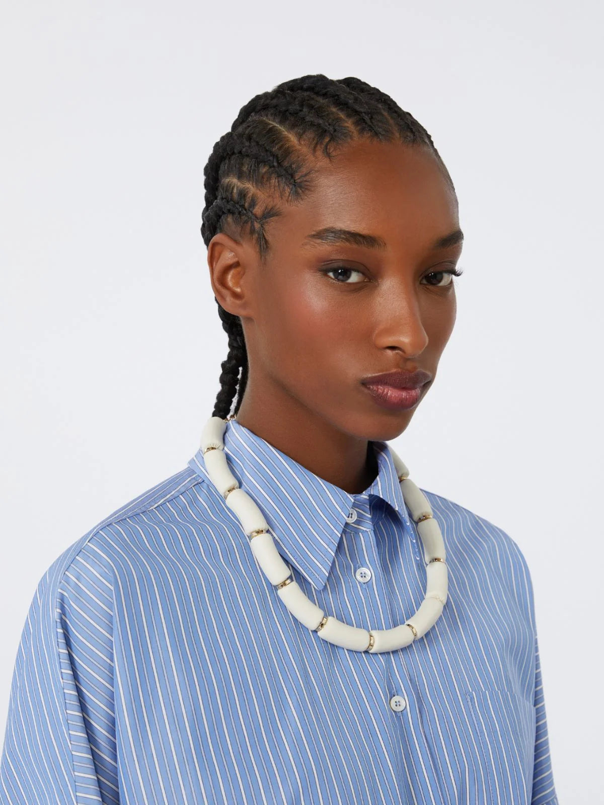 Brianza leather choker necklace - ivory Jewellery MaxMara