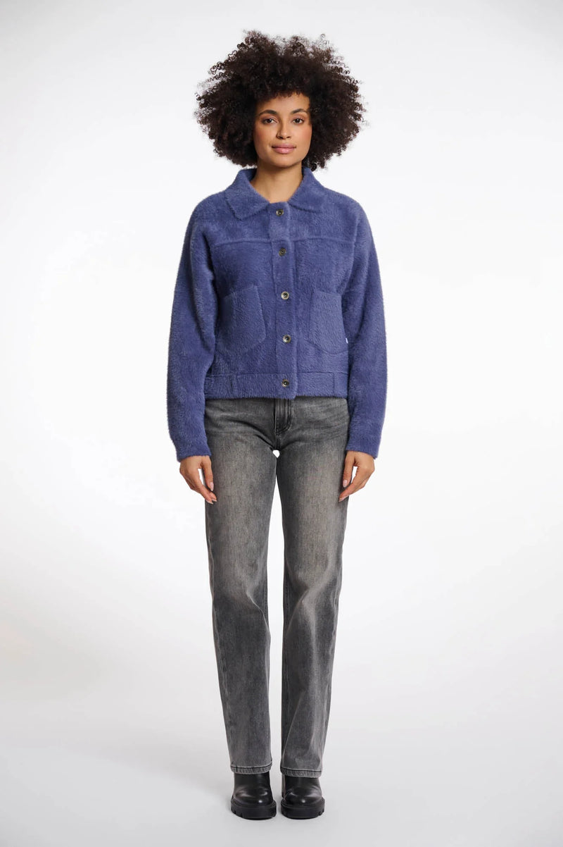 Bubbly boxy jacket - blue shadow Jackets Rino & Pelle