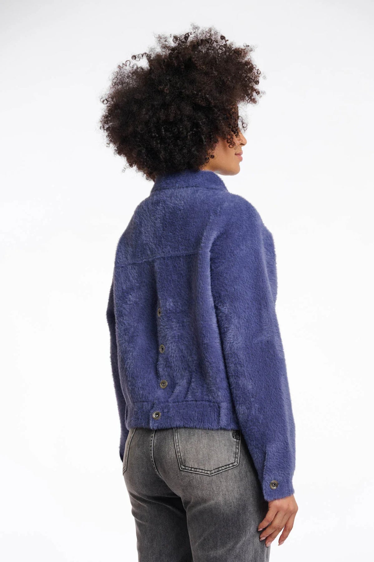 Bubbly boxy jacket - blue shadow Jackets Rino & Pelle