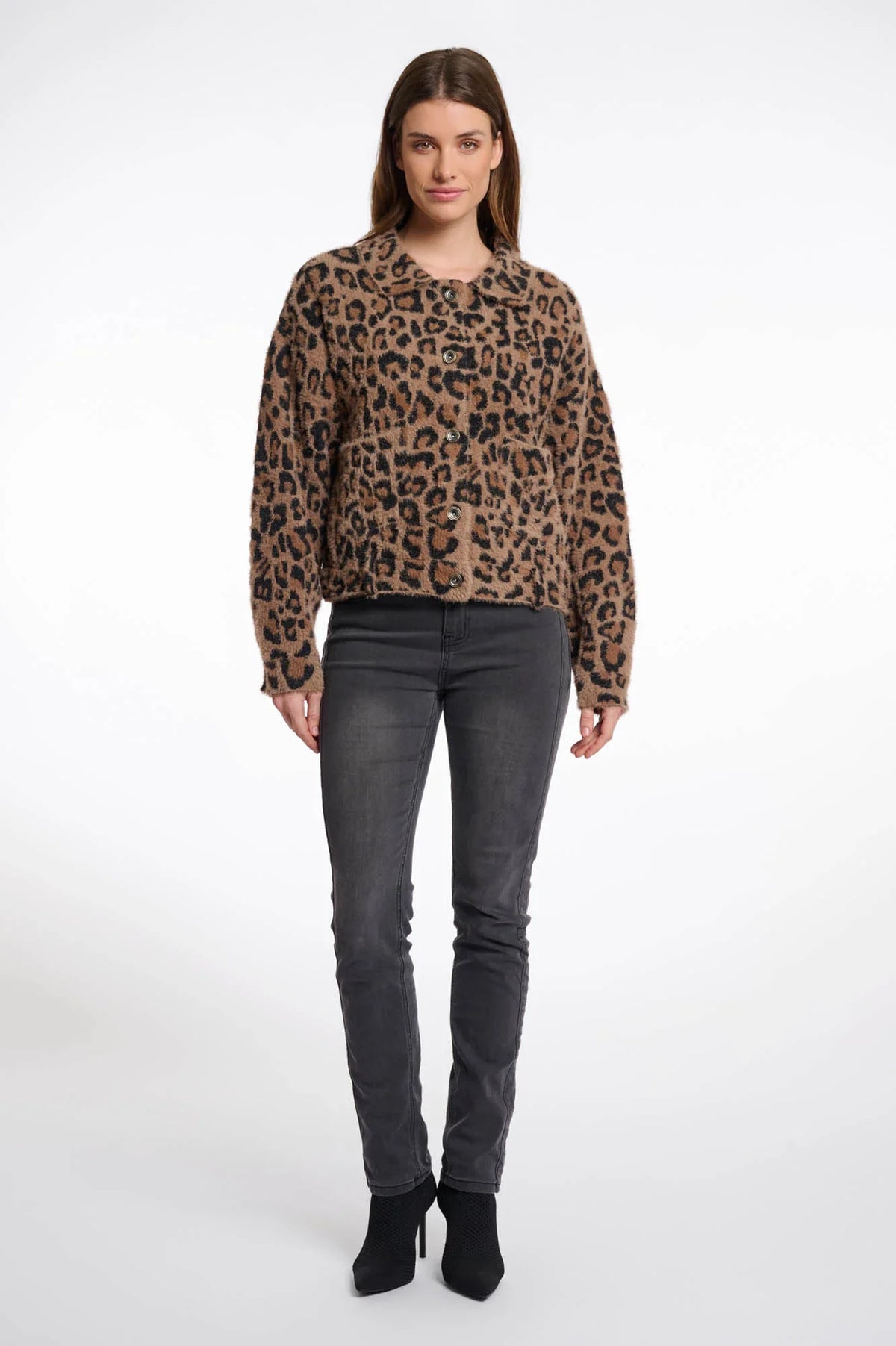 Bubbly boxy jacket - leopard Jackets Rino & Pelle