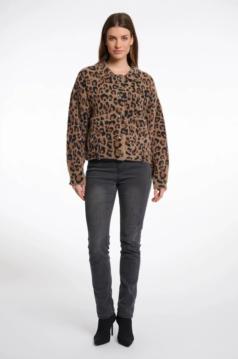 Bubbly boxy jacket - leopard Jackets Rino & Pelle