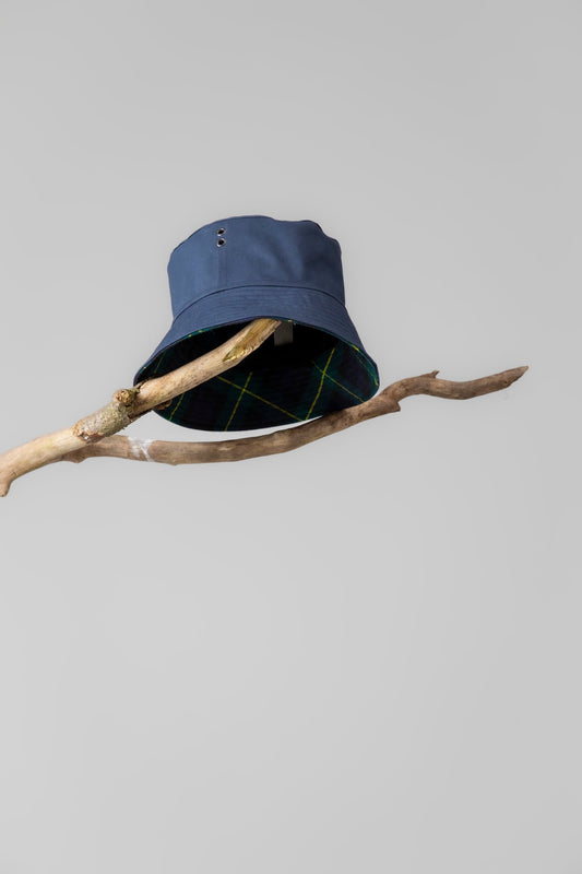 Bucket hat - navy / gordon tartan Hats HANCOCK OF SCOTLAND