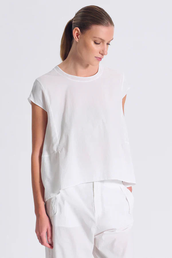 Cfdtrcm221 stretch poplin shirt with viscose georgette