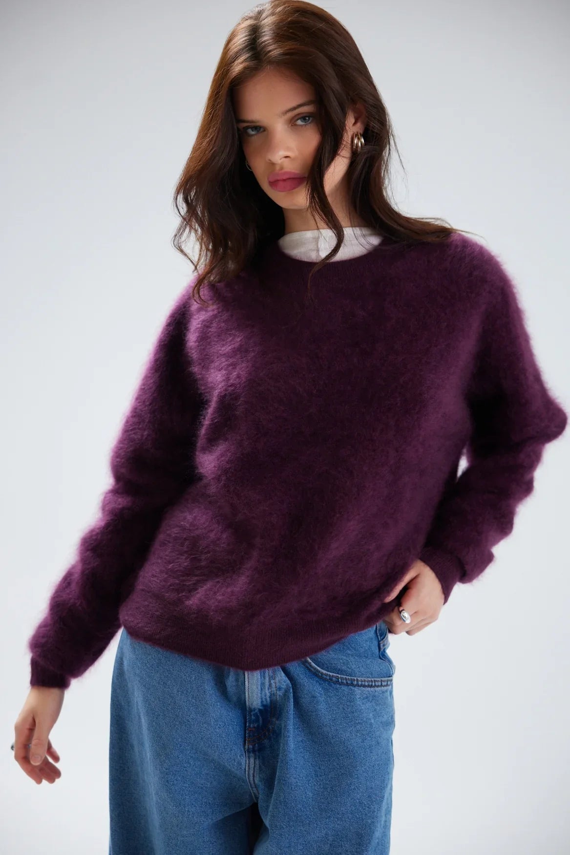 Colorush brushed mavis crew - elderberry Sweater Colorush