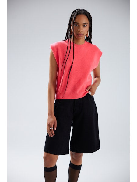 Colorush lucca crew neck tank - grapefruit Sweater Colorush