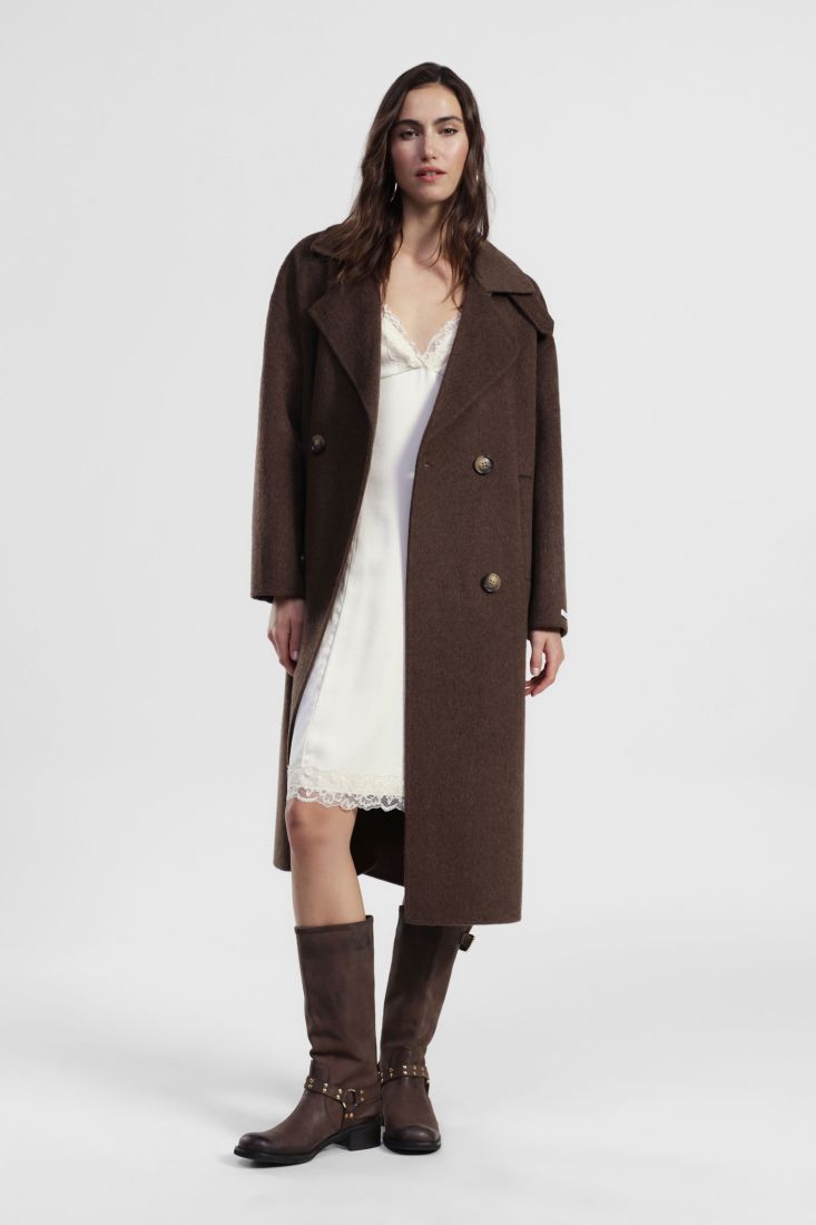 Dixie double-breasted coat with lapels and pockets Tailored