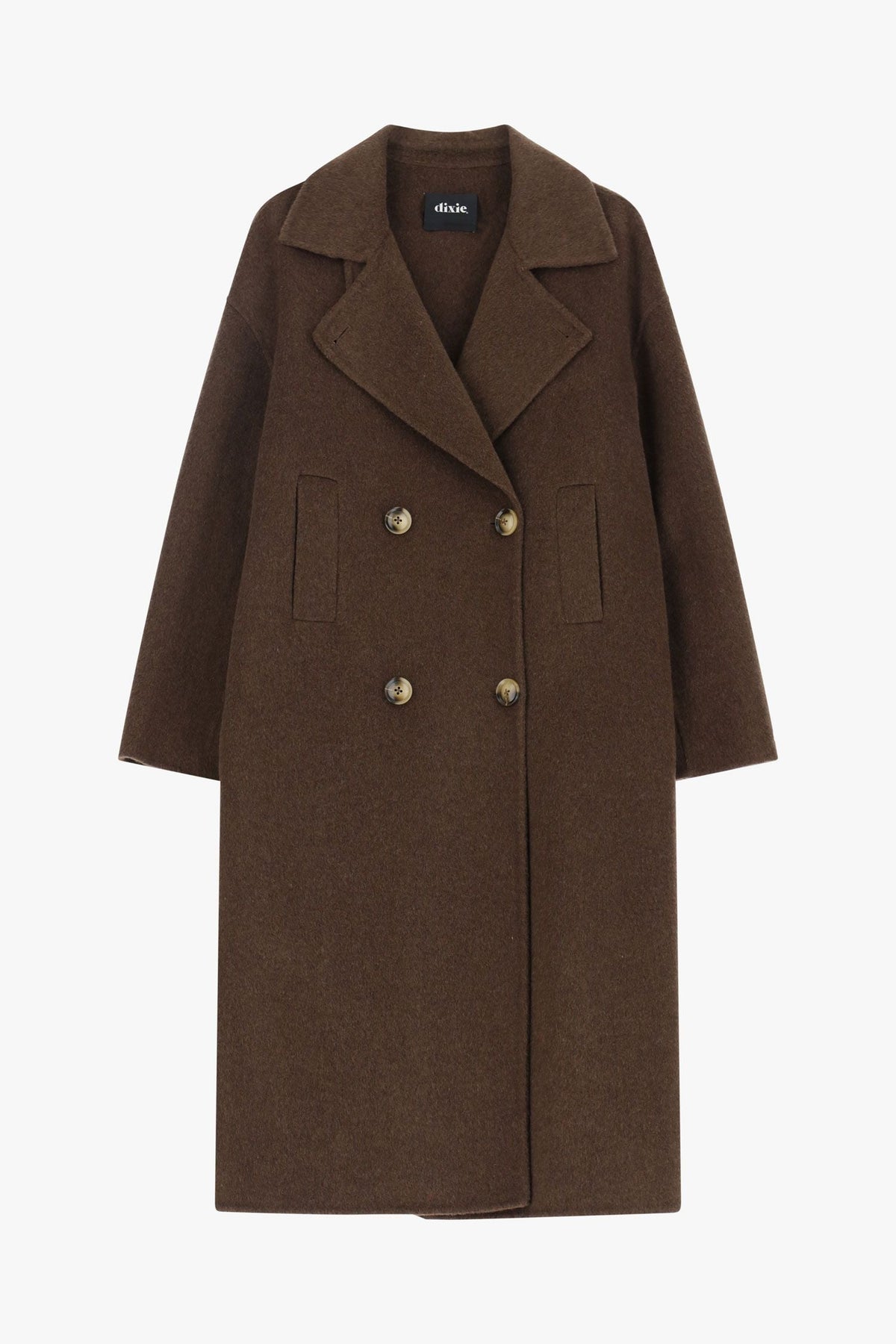 Dixie double-breasted coat with lapels and pockets Tailored