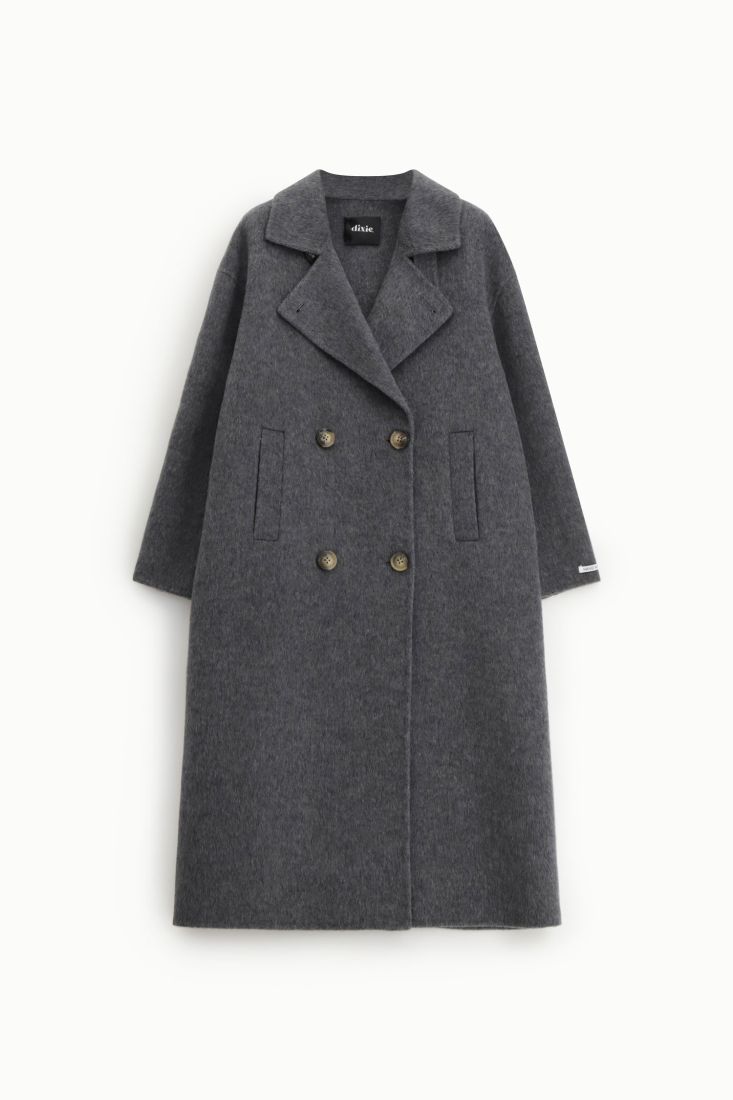 Dixie double-breasted coat with lapels and pockets Tailored