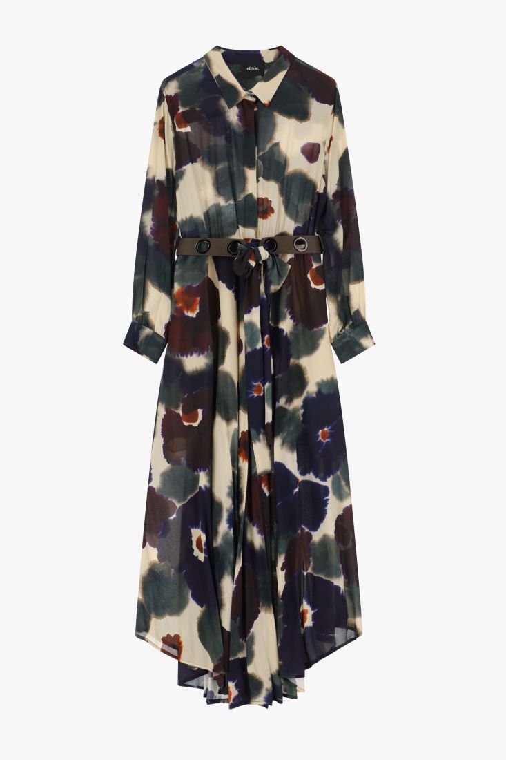 Dixie long dress with floral print - multi Dresses Dixie