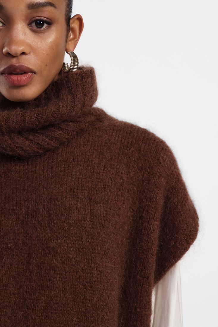 Dixie sleeveless sweater with turtleneck Sweater Dixie