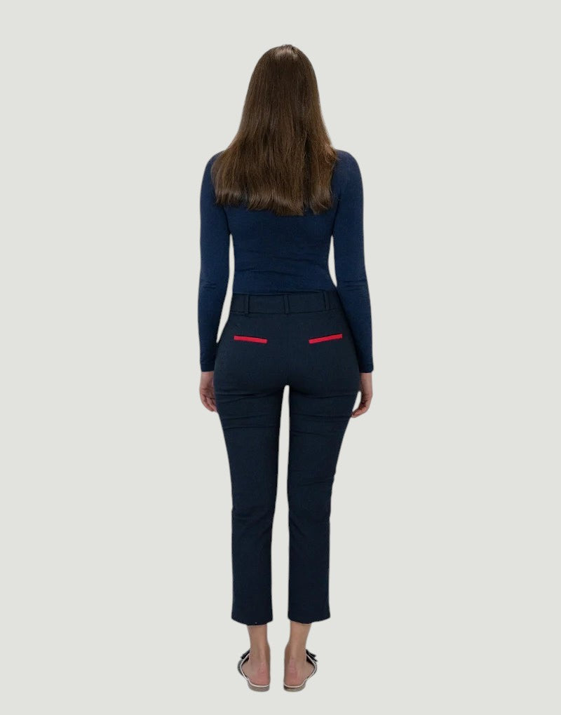 Dunkeld pant - navy with red pocket Trousers Bearco