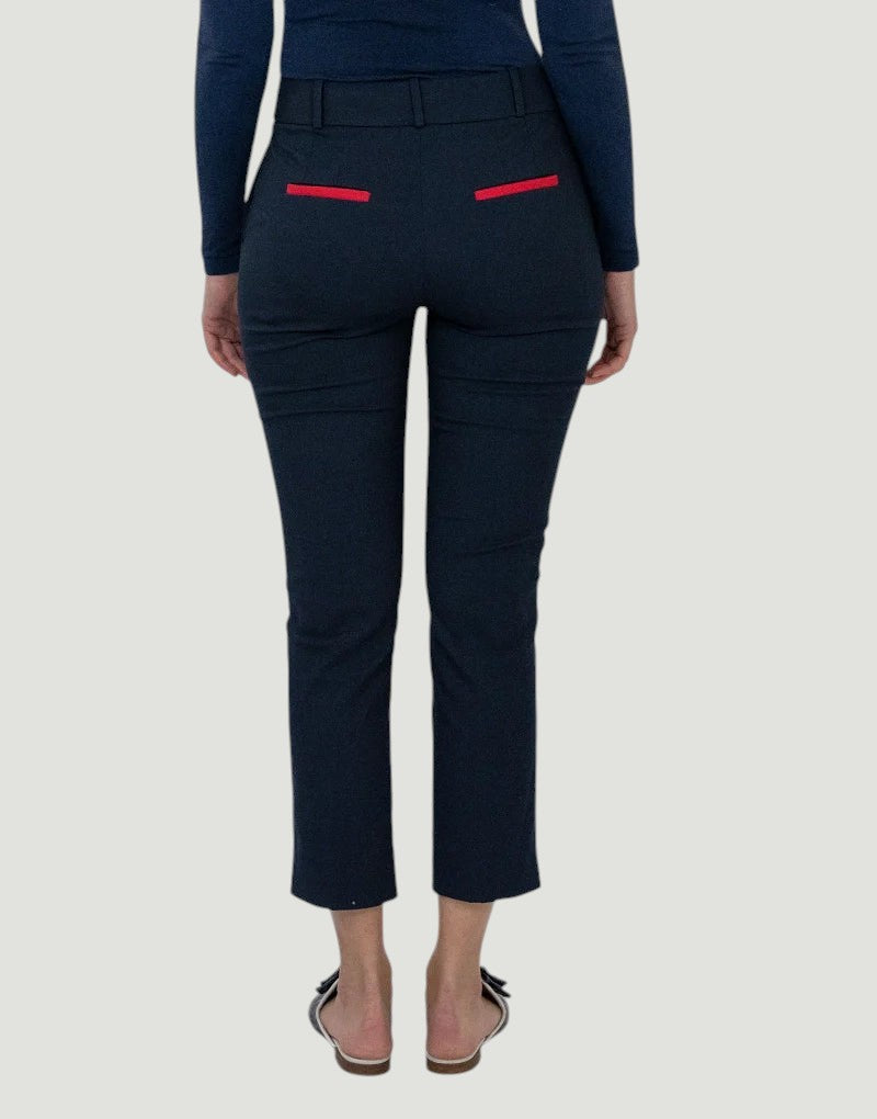 Dunkeld pant - navy with red pocket Trousers Bearco