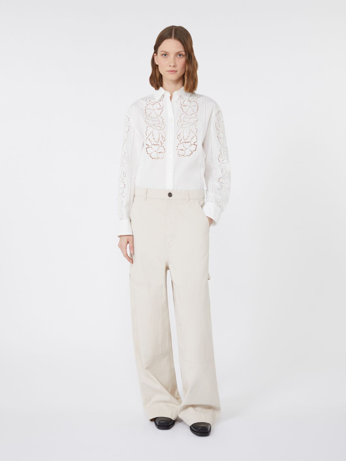 Max Mara - Weekend Elmi relaxed-fit embroidered poplin shirt
