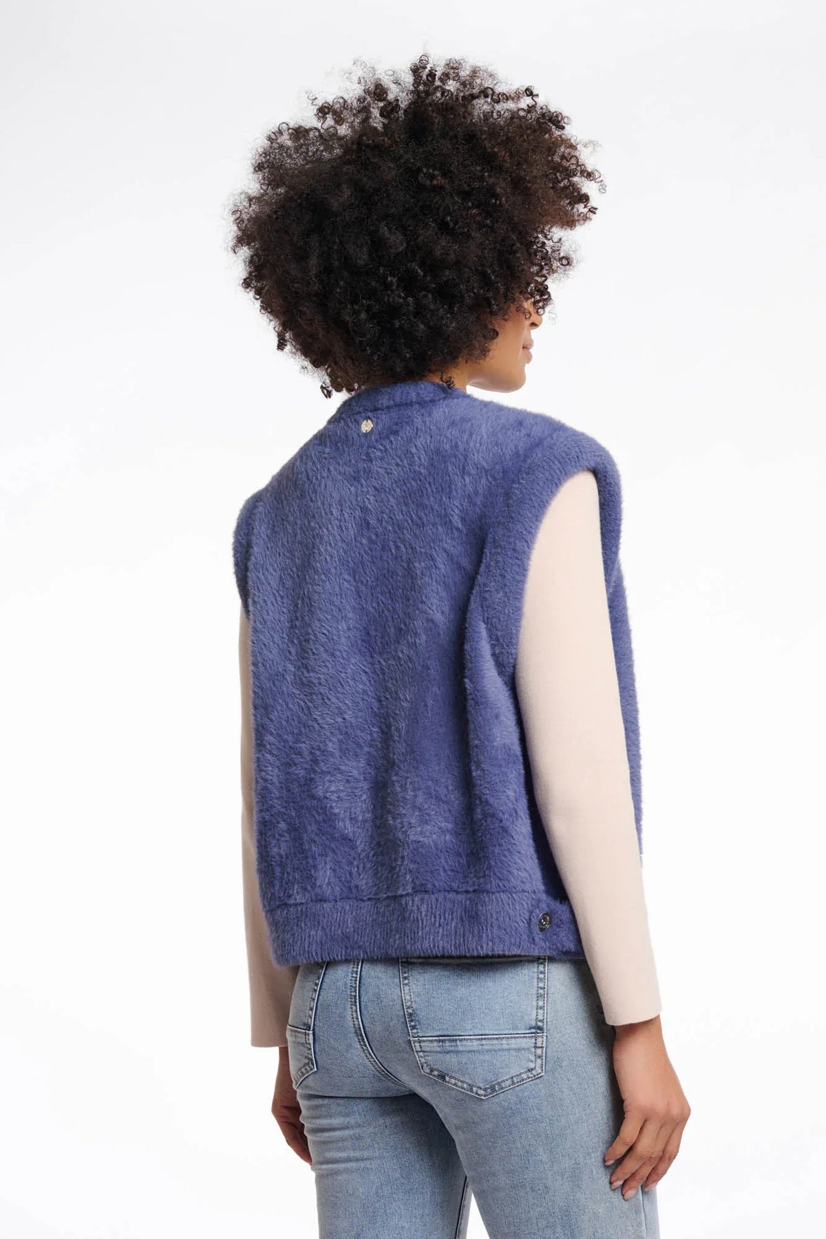 Elona short waistcoat - blue shadow Waistcoat Rino & Pelle
