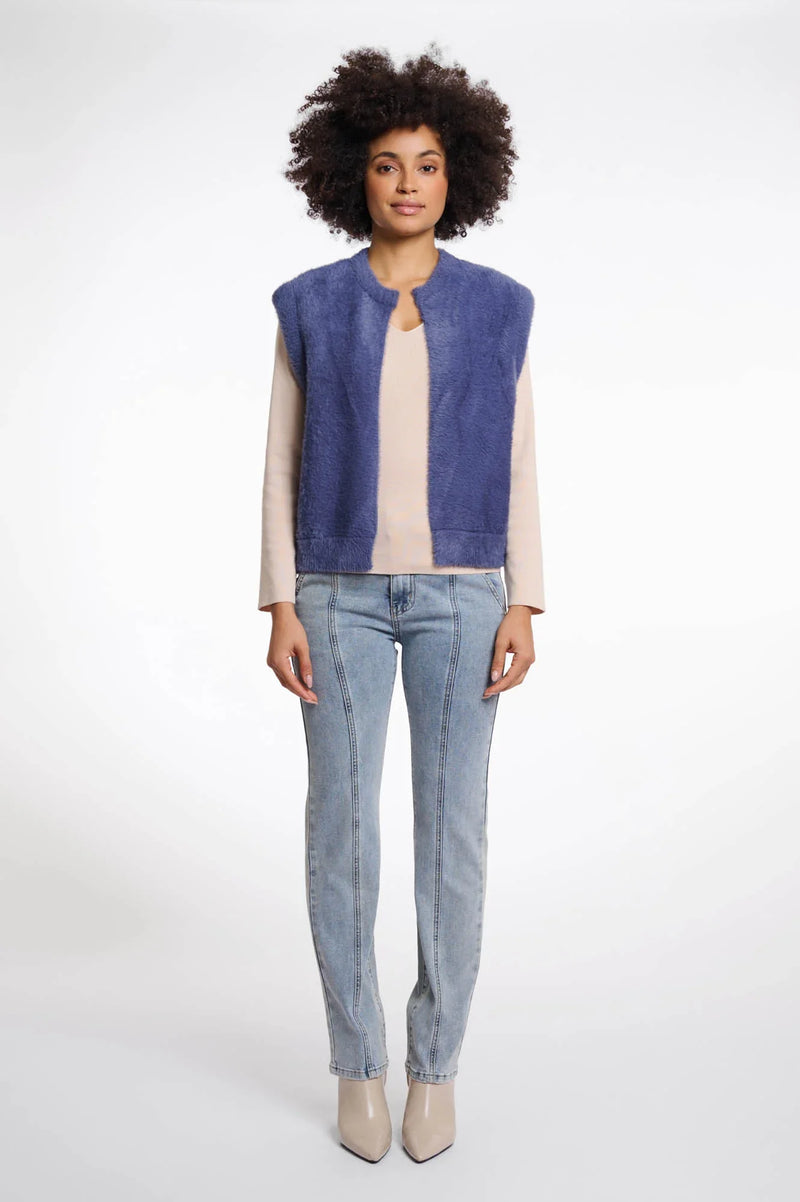 Elona short waistcoat - blue shadow Waistcoat Rino & Pelle