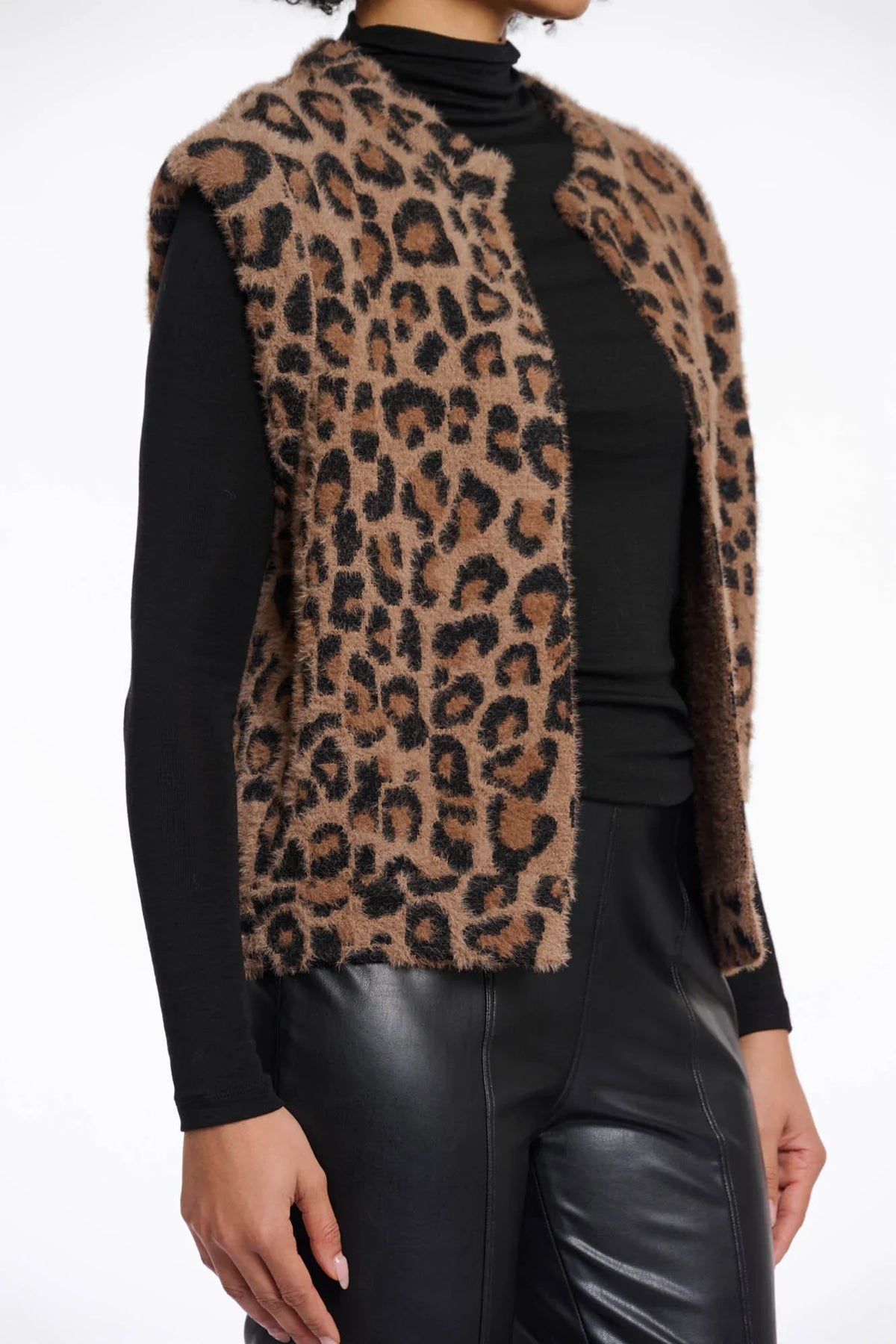 Elona short waistcoat - leopard Waistcoat Rino & Pelle