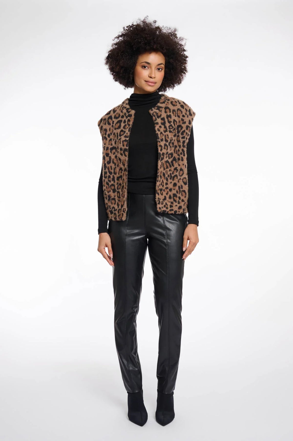 Elona short waistcoat - leopard Waistcoat Rino & Pelle