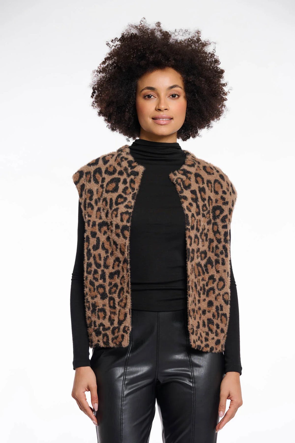 Elona short waistcoat - leopard Waistcoat Rino & Pelle