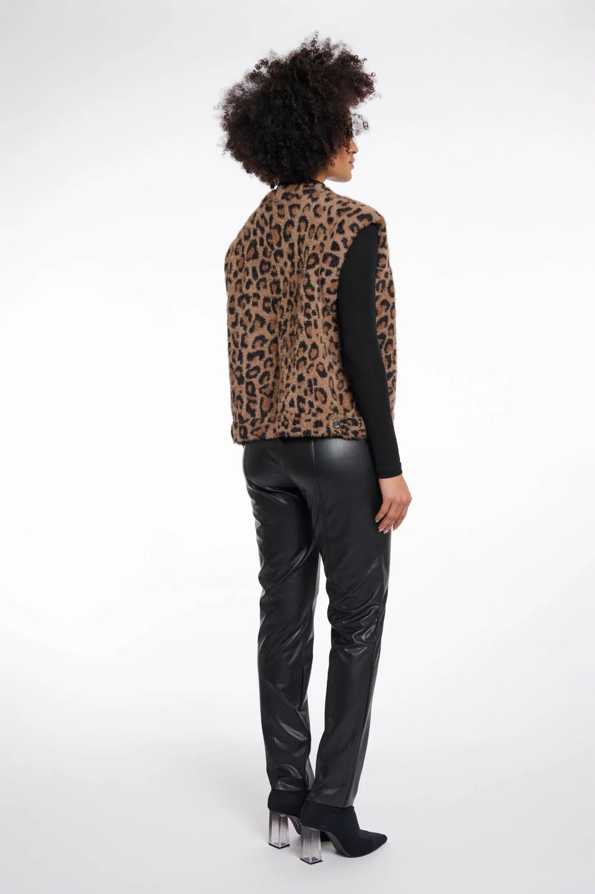 Elona short waistcoat - leopard Waistcoat Rino & Pelle