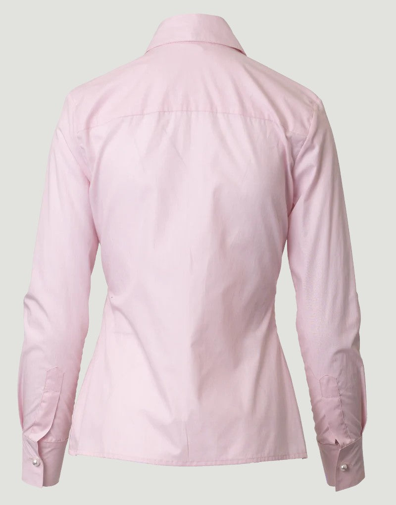 Emily frill shirt short cuff -pink Shirts Bearco