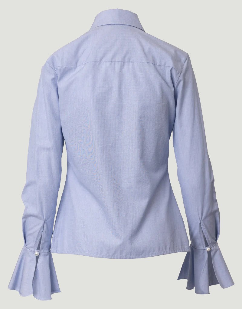Emily frill shirt - sky blue Shirts Bearco