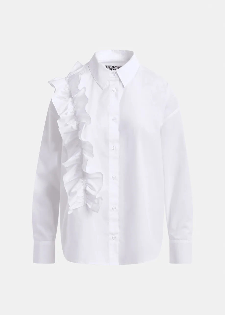 Essentiel antwerp ibody frill shirt - white Shirts
