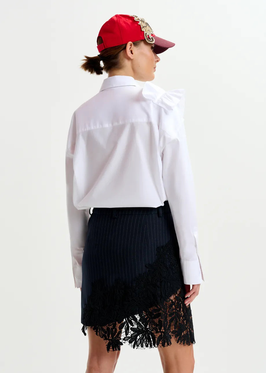 Essentiel antwerp ibody frill shirt - white Shirts