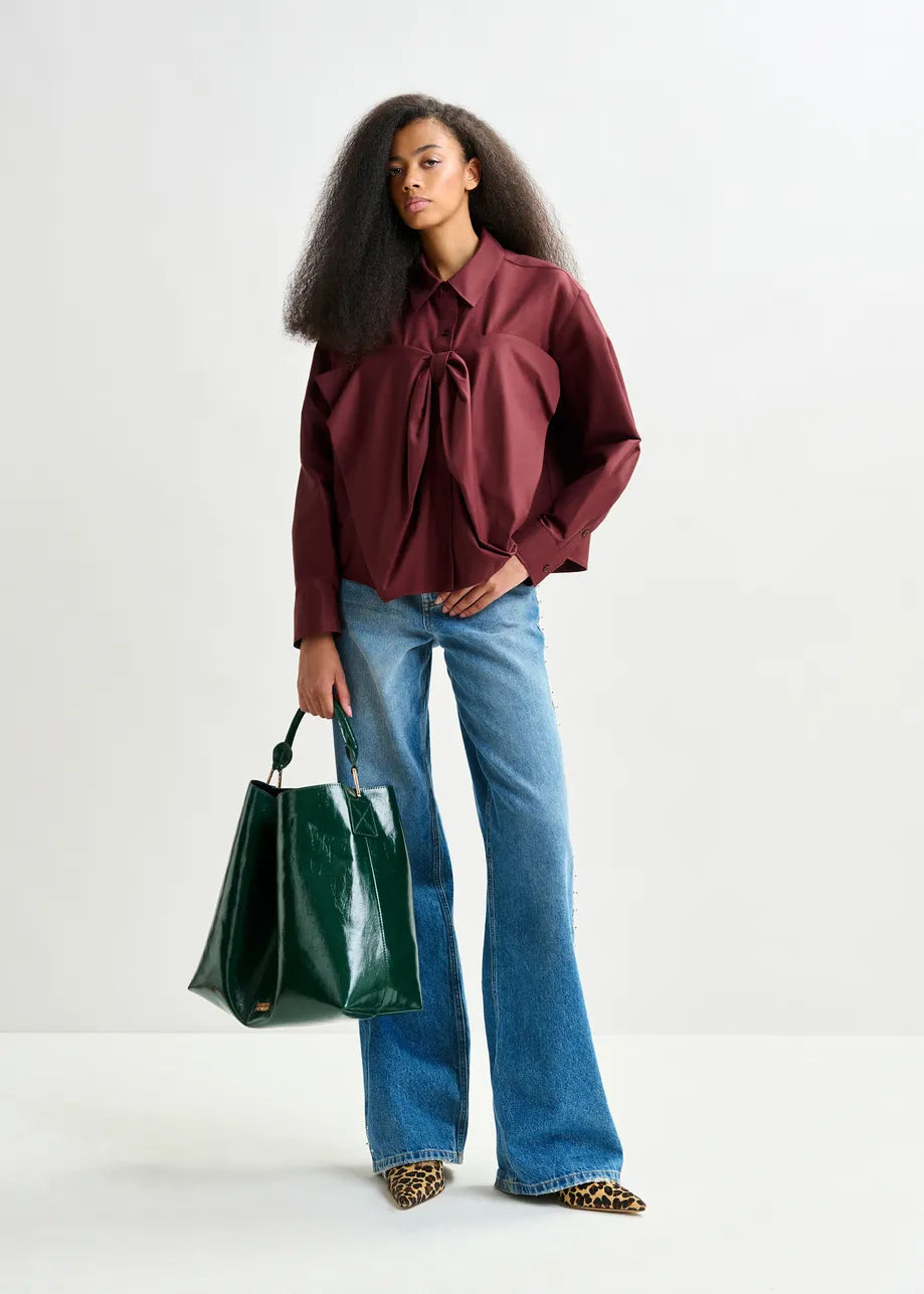 Essentiel antwerp ibow shirt - burgundy Shirts Essentiel