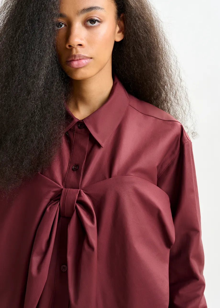 Essentiel antwerp ibow shirt - burgundy Shirts Essentiel