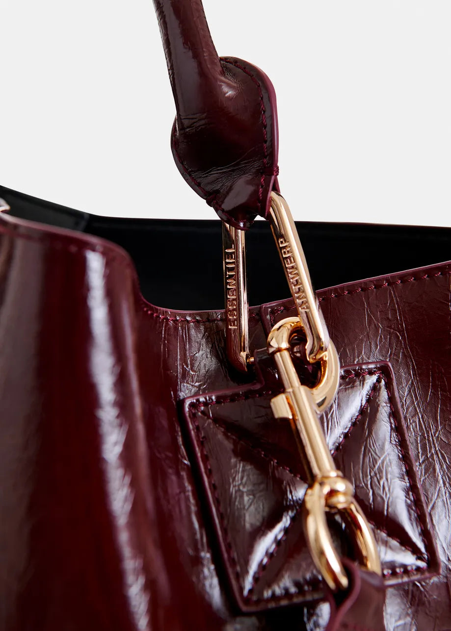 Essentiel antwerp ihurley glossy shopper bag - burgundy