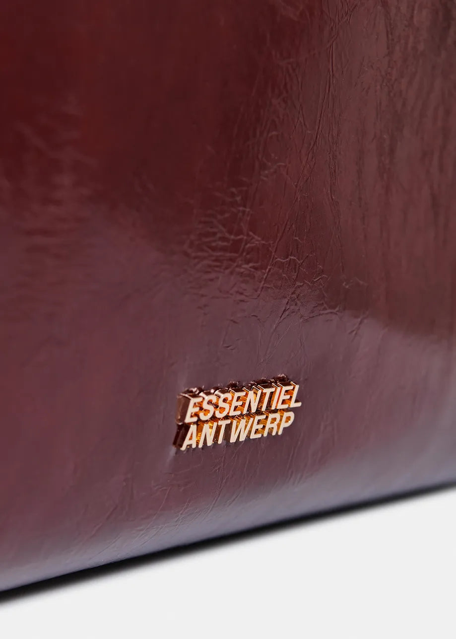 Essentiel antwerp ihurley glossy shopper bag - burgundy
