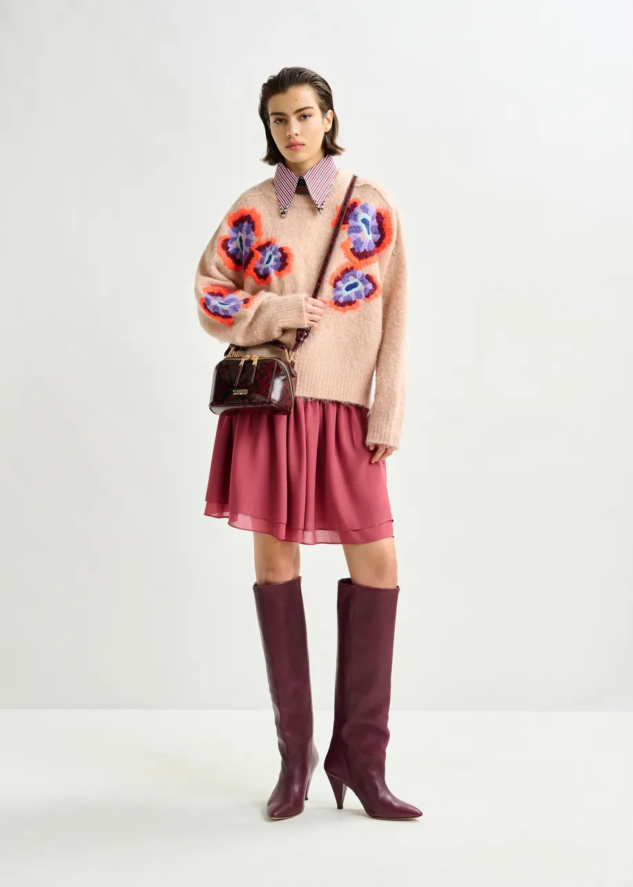 Essentiel antwerp impossible1 embroidered sweater - beige