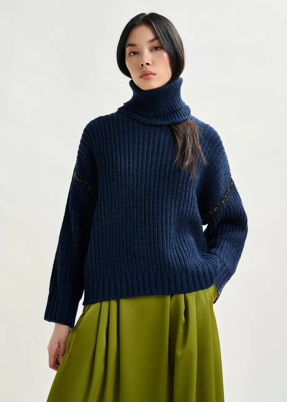 Essentiel antwerp indsay turtleneck sweater with detachable