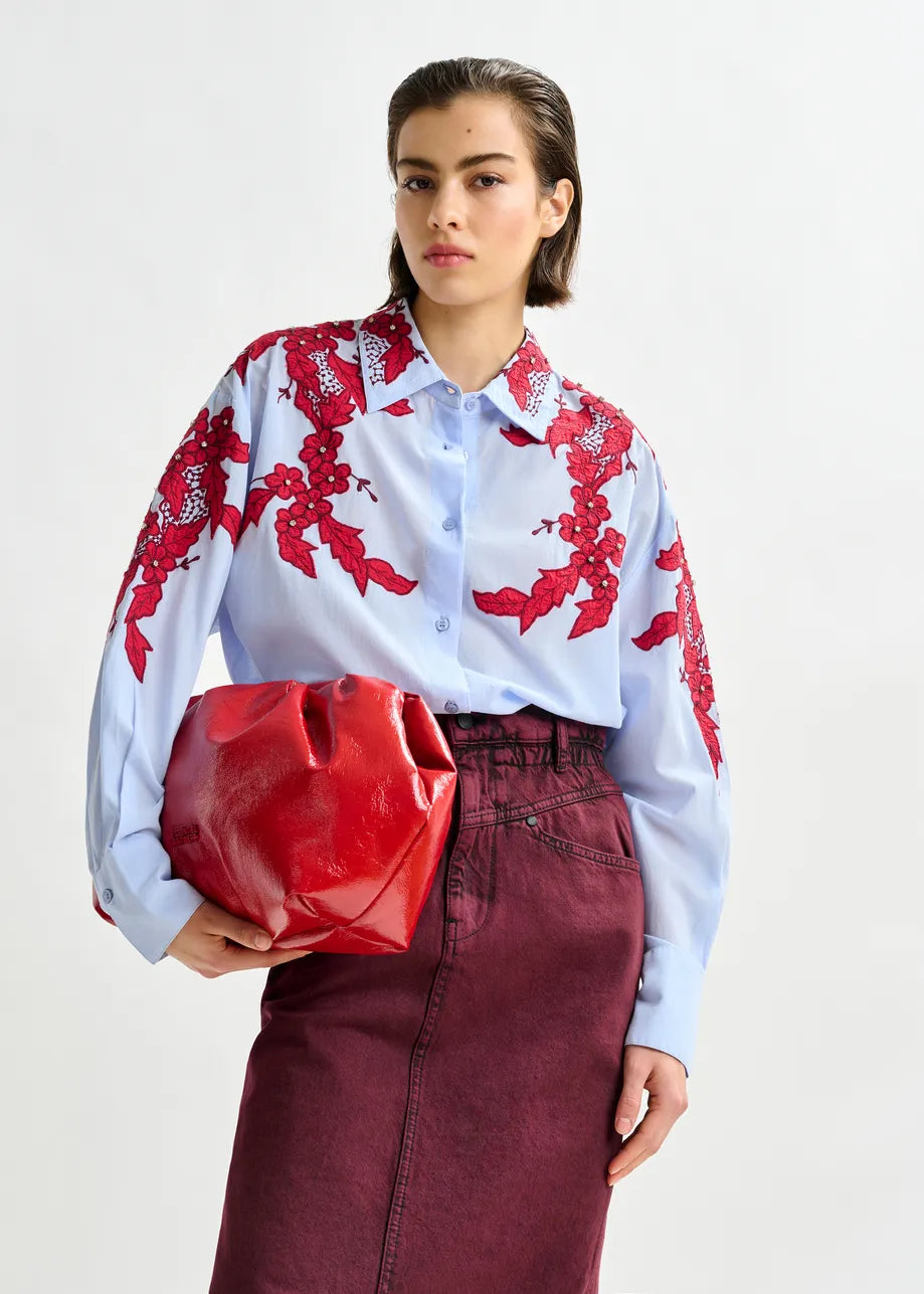 Essentiel antwerp inglewood embroidered shirt - blue &