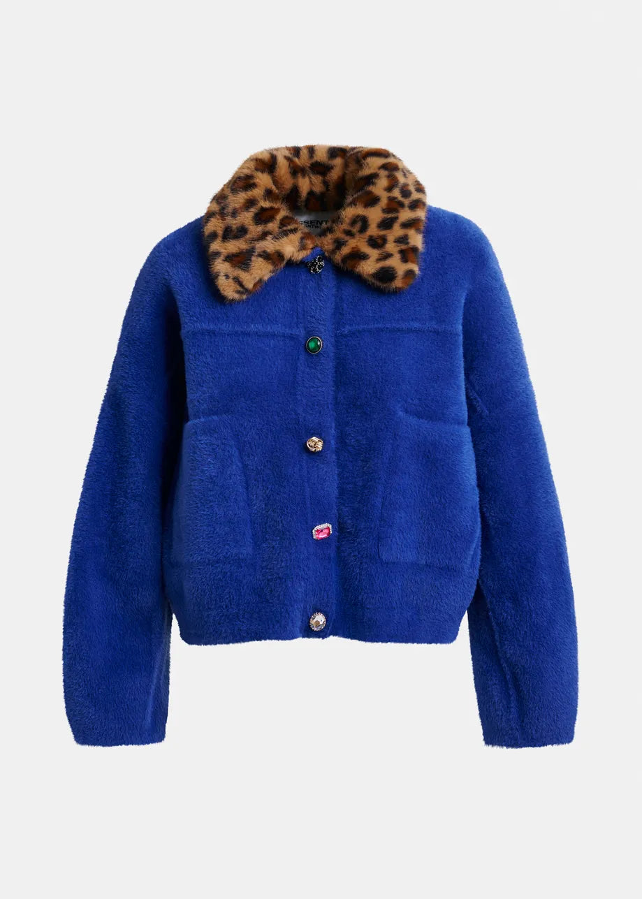 Essentiel antwerp intention cardigan with removable faux