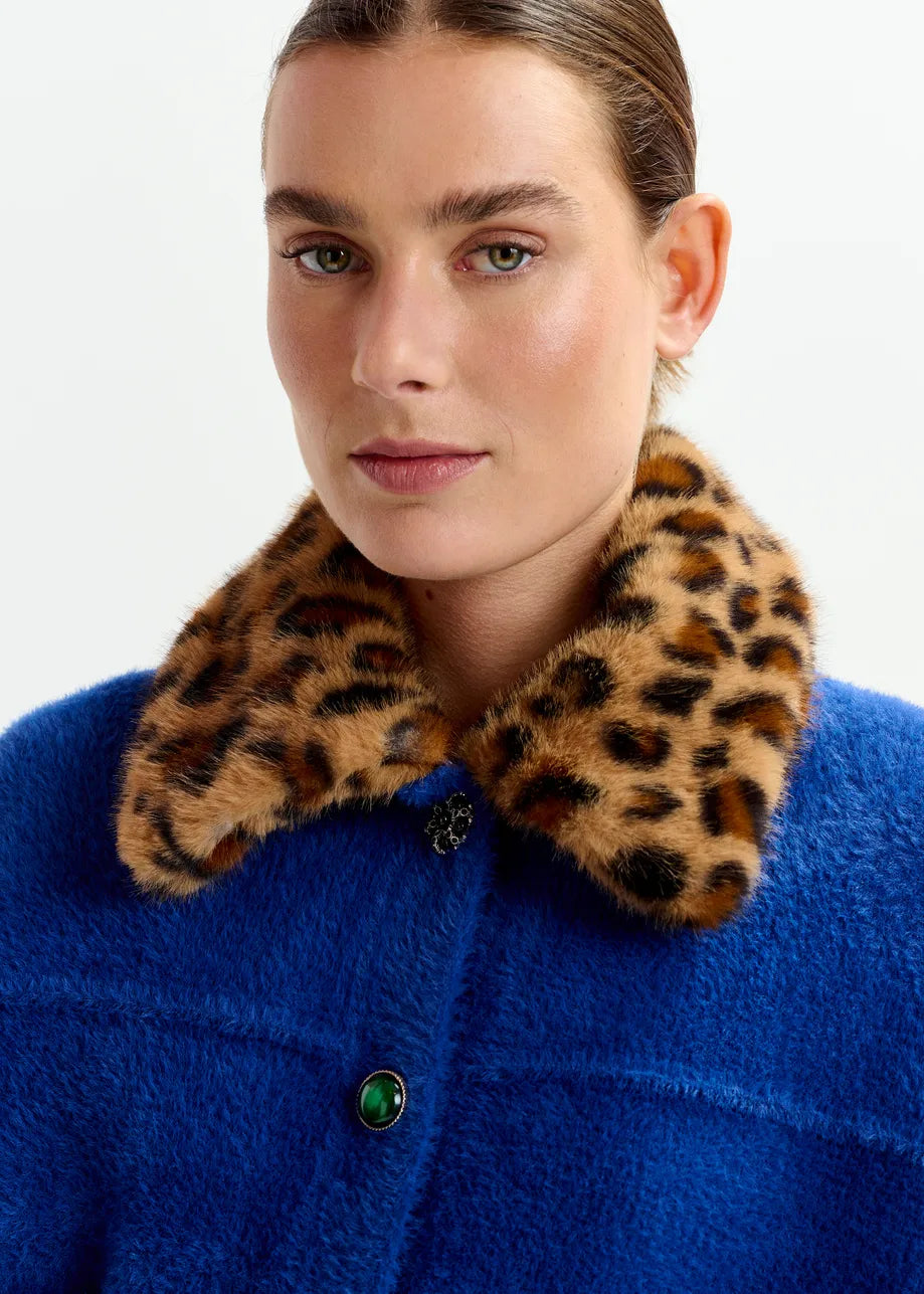 Essentiel antwerp intention cardigan with removable faux