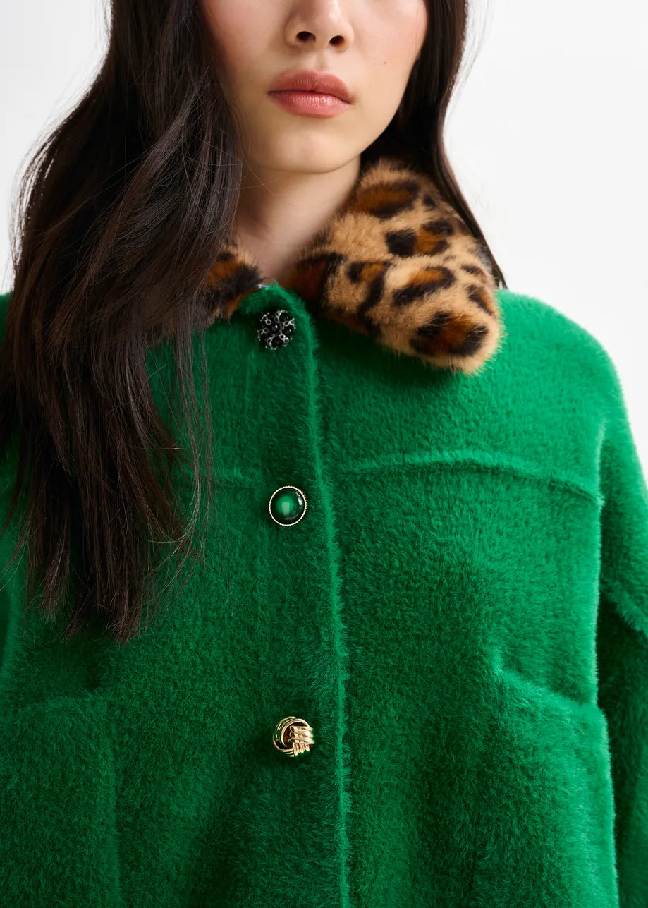 Essentiel antwerp intention cardigan with removable faux