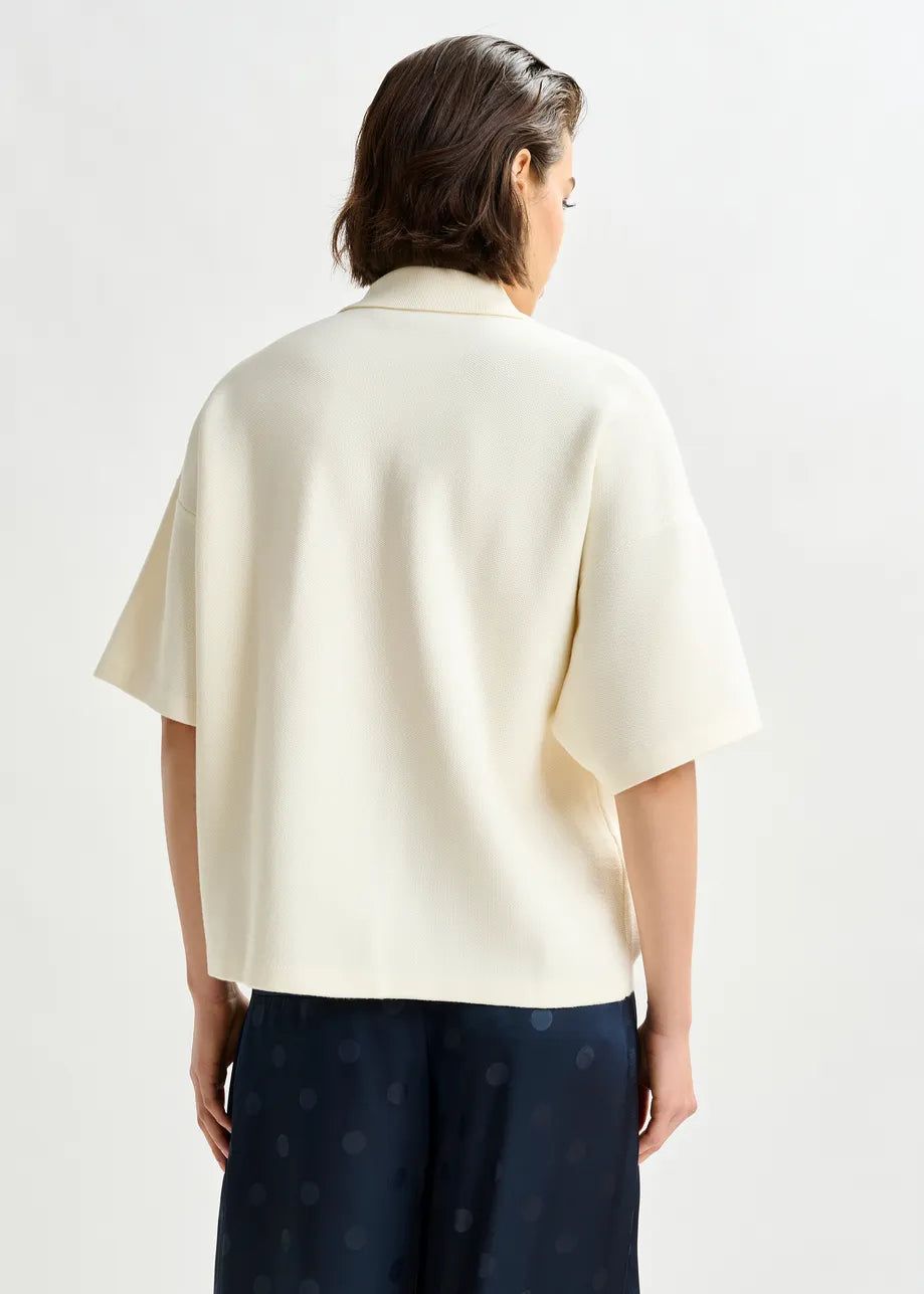 Essentiel antwerp internationnal knitted polo - off white