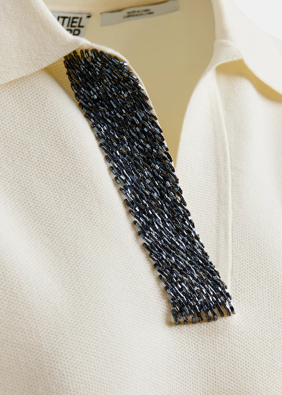 Essentiel antwerp internationnal knitted polo - off white