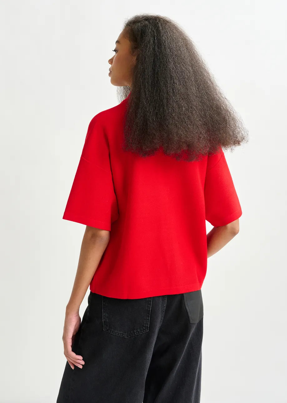 Essentiel antwerp internationnal knitted polo - red Short