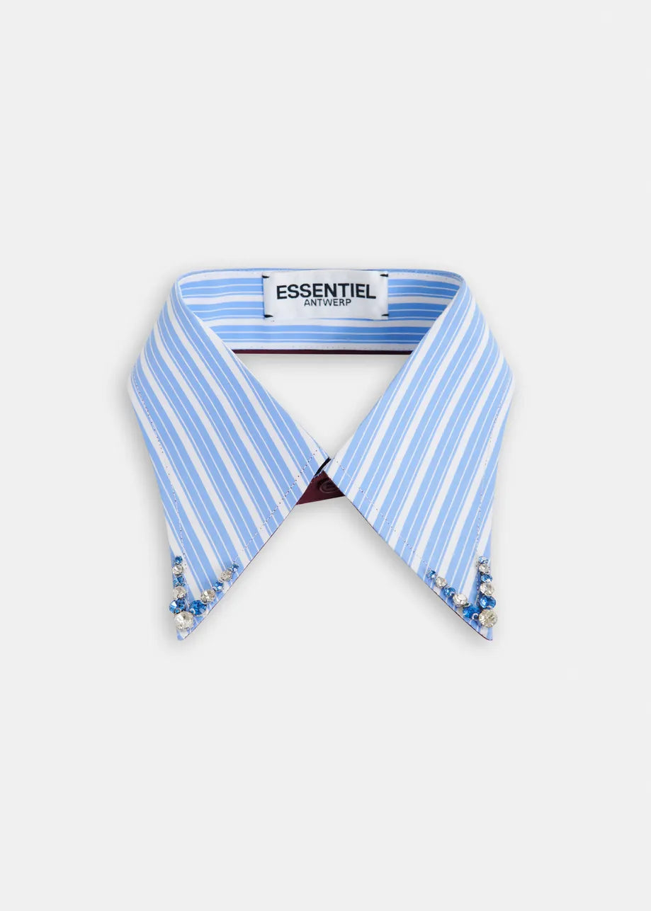 Essentiel antwerp iplain rhinestone collar - blue & white