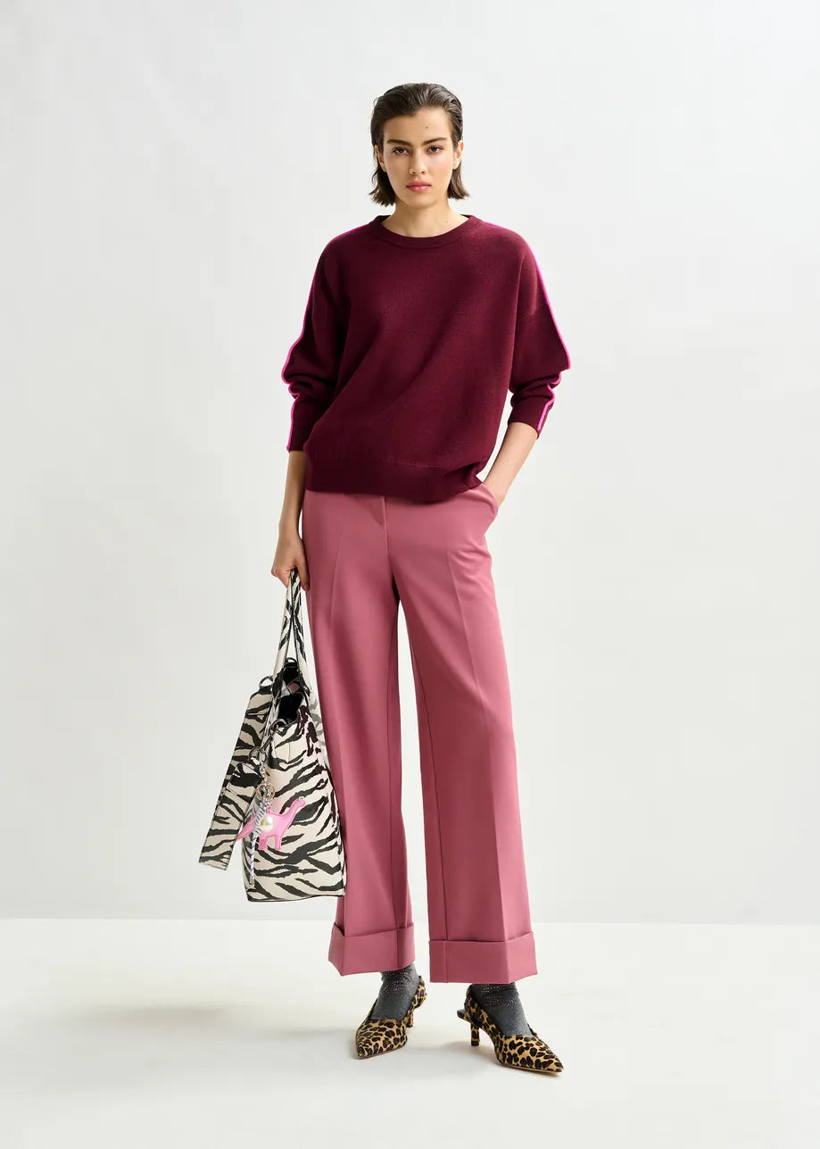 Essentiel antwerp iruby knitted sweater with fitted waist