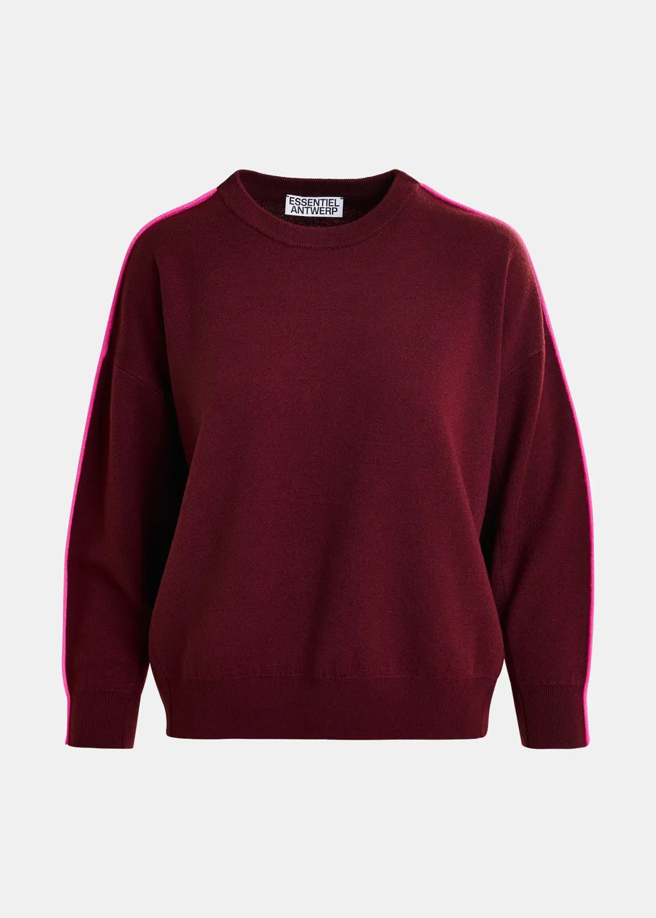 Essentiel antwerp iruby knitted sweater with fitted waist