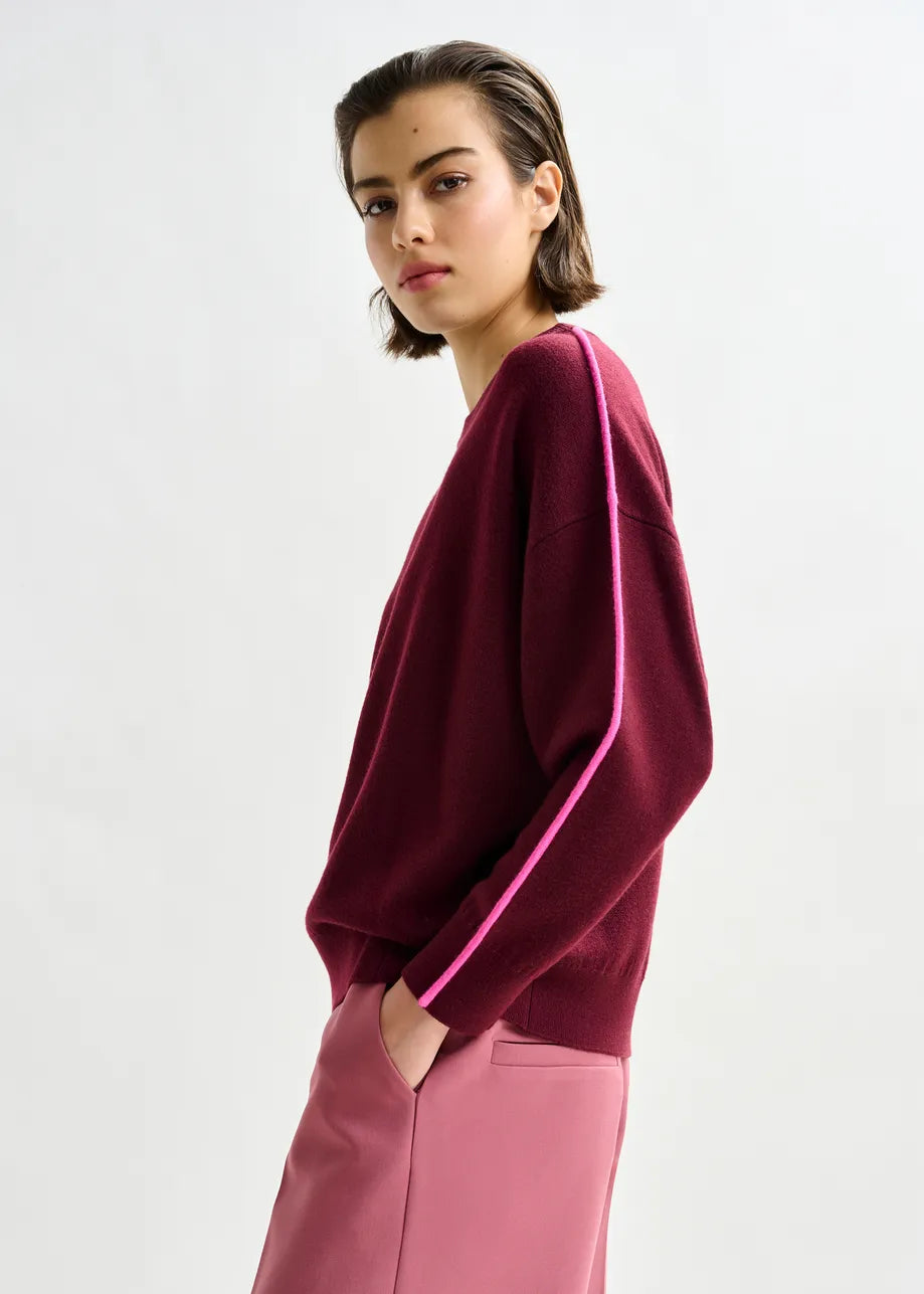 Essentiel antwerp iruby knitted sweater with fitted waist