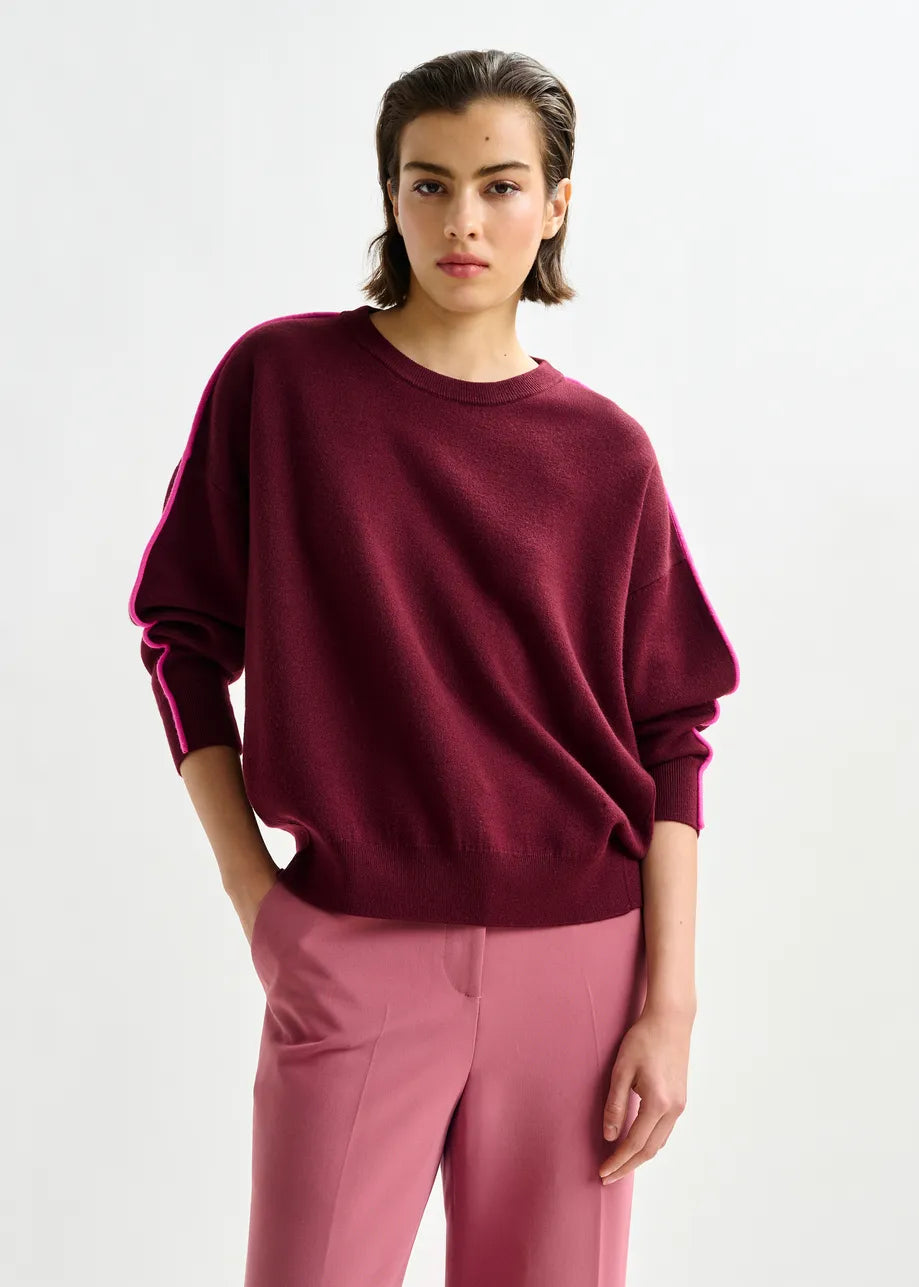 Essentiel antwerp iruby knitted sweater with fitted waist