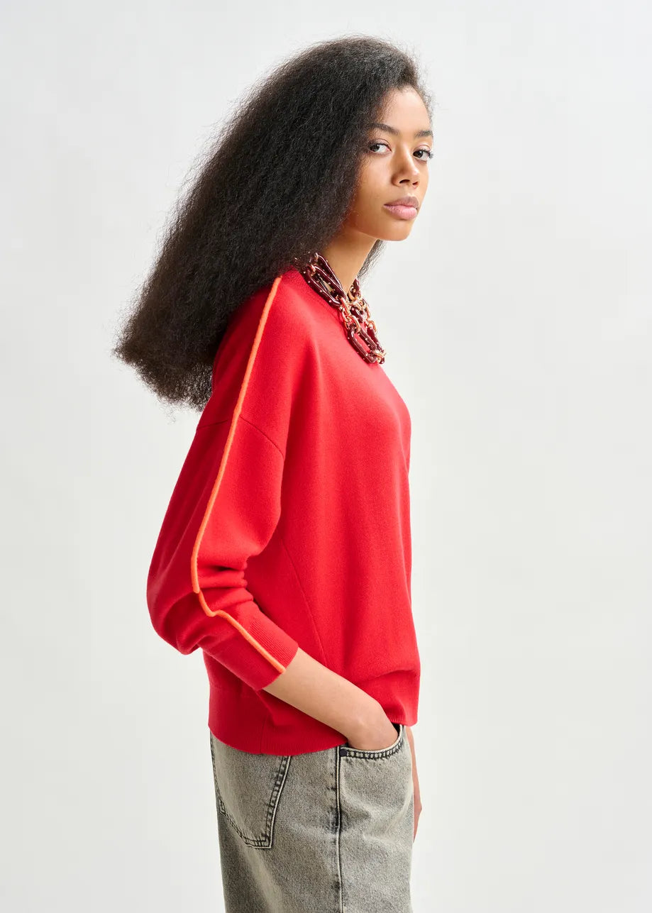 Essentiel antwerp iruby knitted sweater with fitted waist